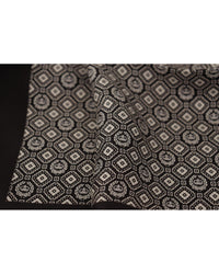 Dolce & Gabbana Black Silk Scarf with Crown and Geometric Pattern
