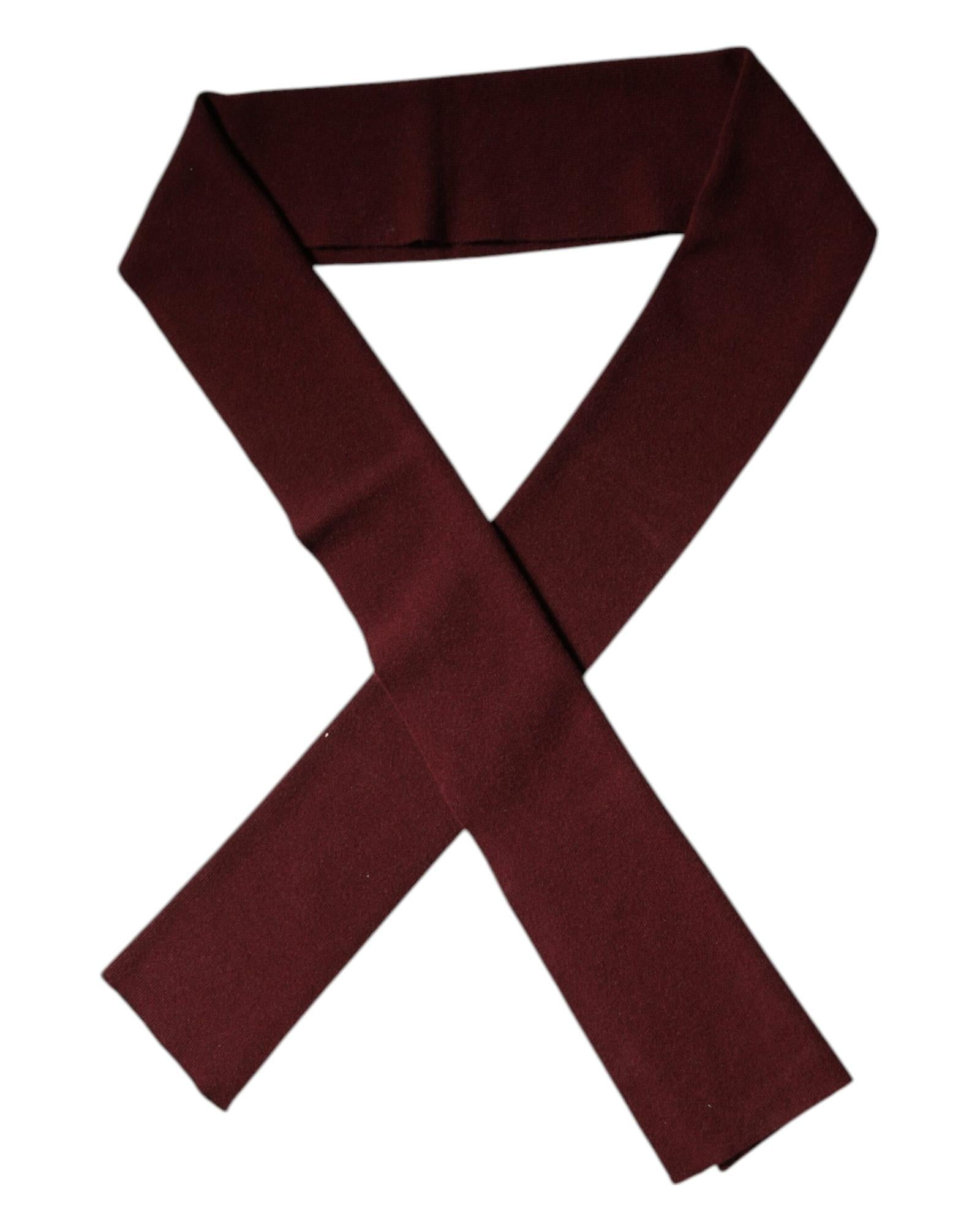 Dolce & Gabbana Cashmere Scarf Burgundy Men Maroon Scarves & Shawls One Size Maroon