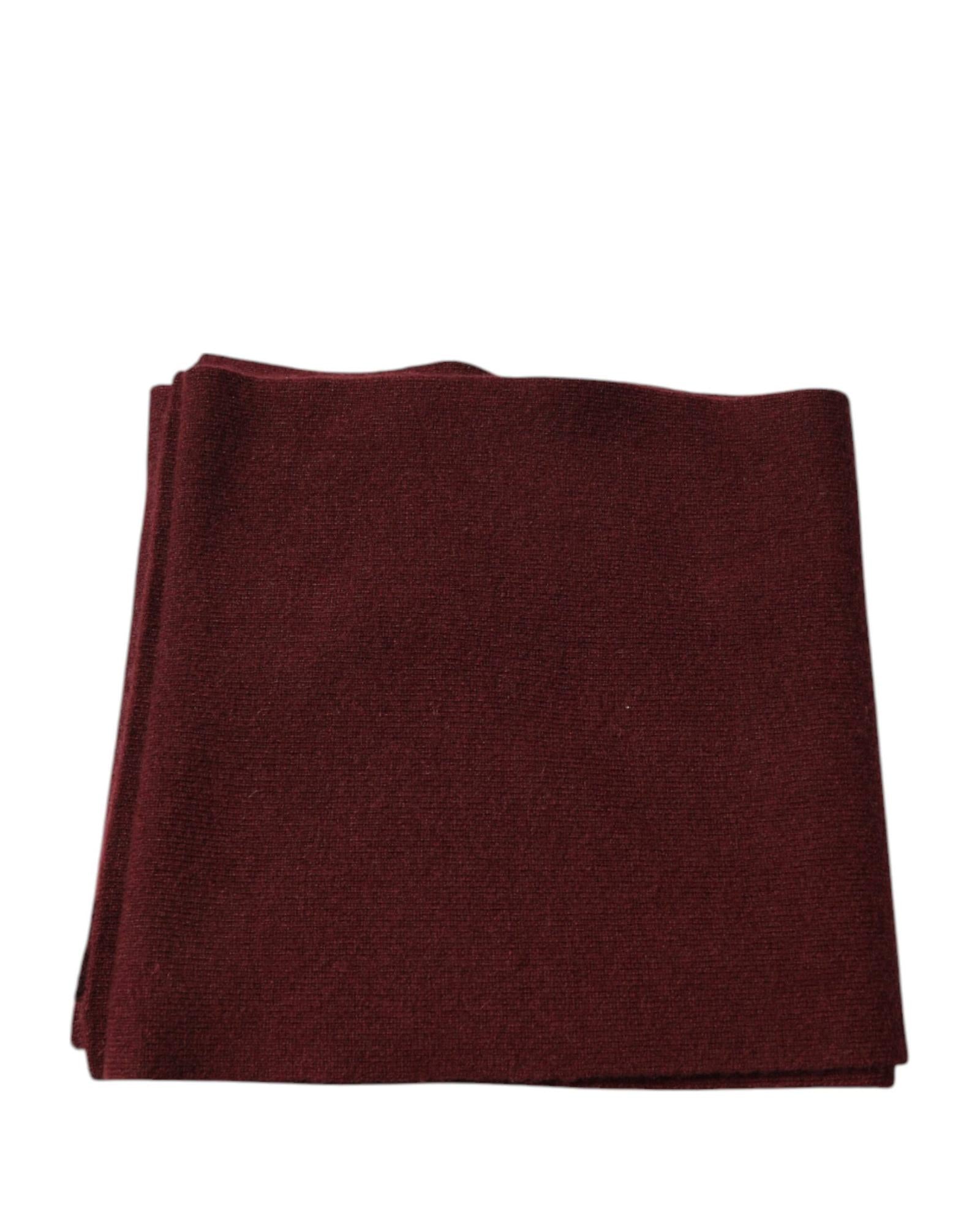 Dolce & Gabbana Cashmere Scarf Burgundy Men Maroon Scarves & Shawls