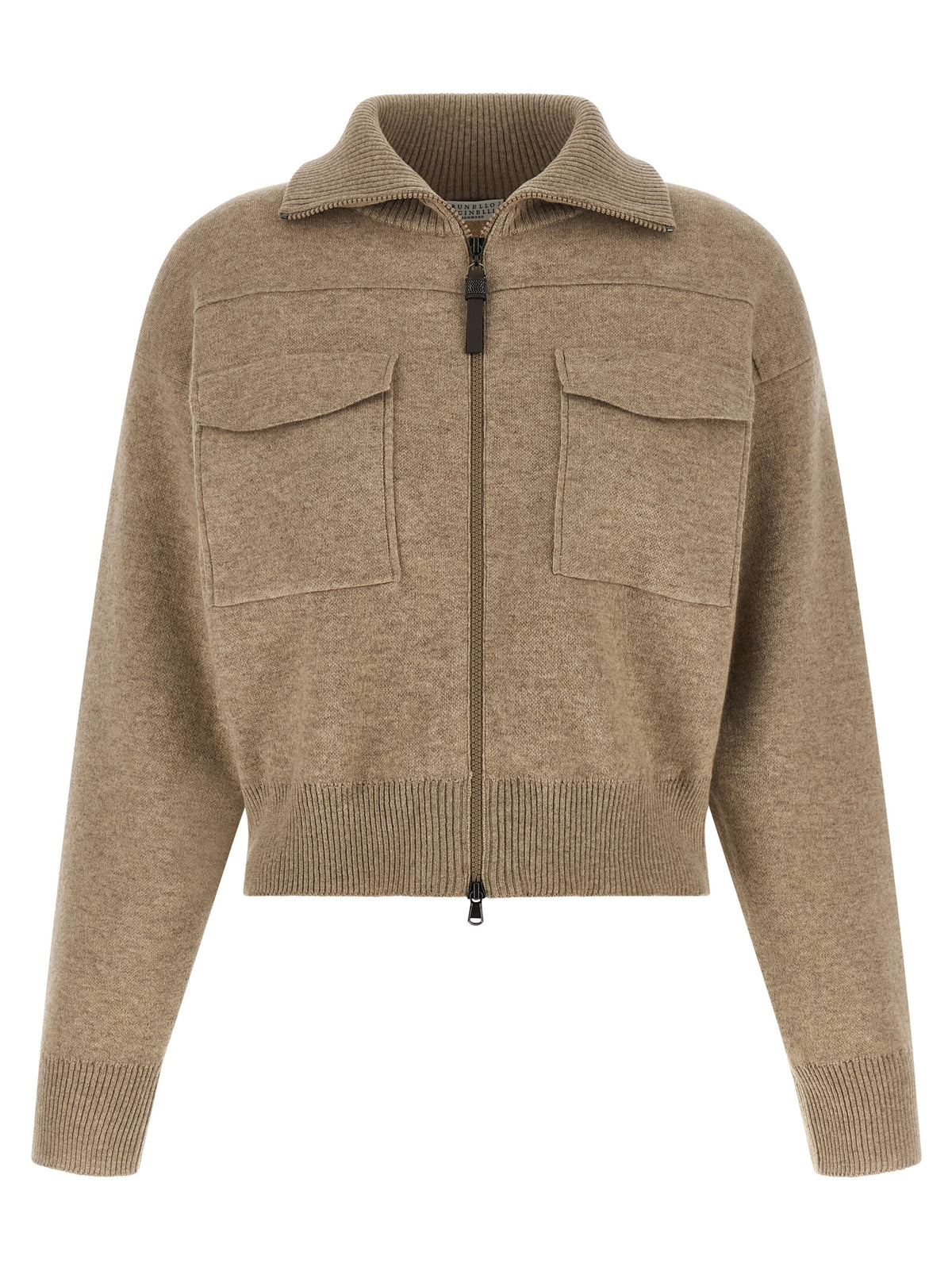 BRUNELLO CUCINELLI Brunello Cucinelli Women 'Shiny Zipper Pull' Wool Cardigan