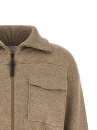 BRUNELLO CUCINELLI Brunello Cucinelli Women 'Shiny Zipper Pull' Wool Cardigan