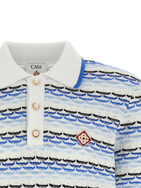 CASABLANCA Casablanca Men 'Tuck Stitch Long Sleeve' Polo Shirt