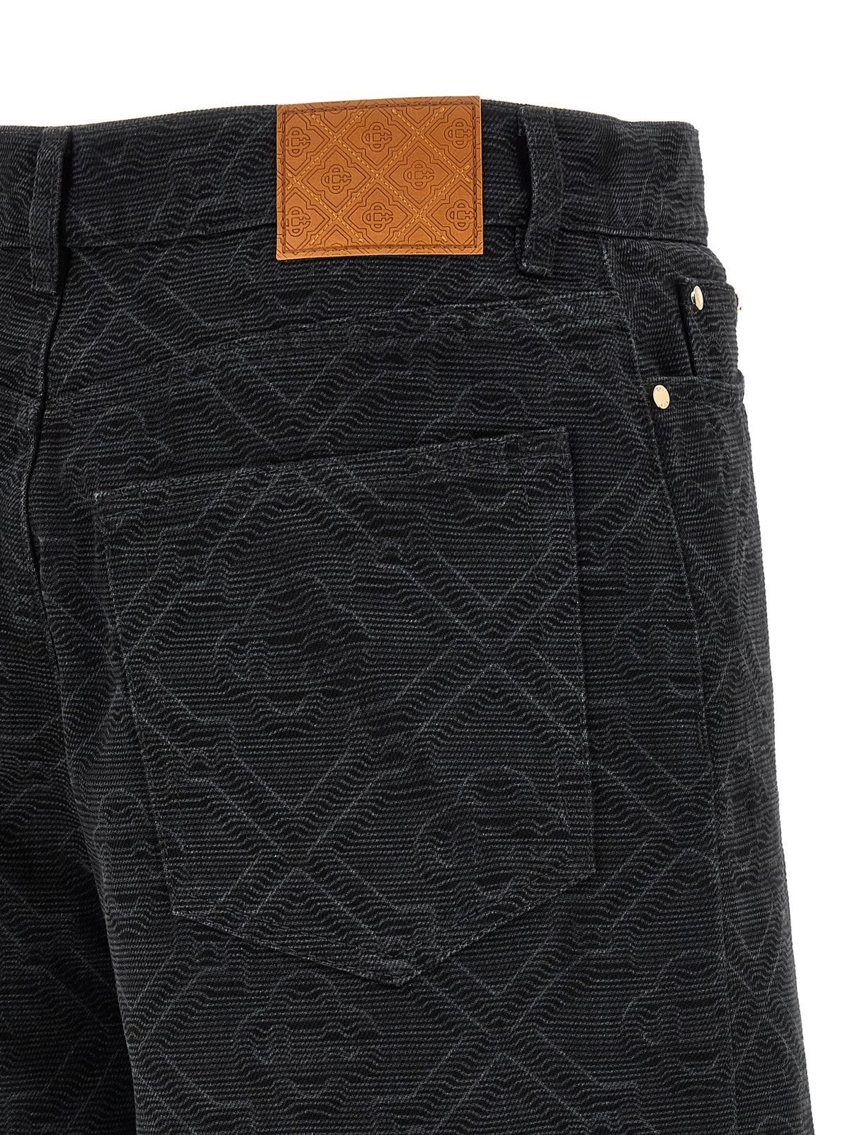 CASABLANCA Casablanca Men 'Laser Monogram Denim' Bermuda Shorts