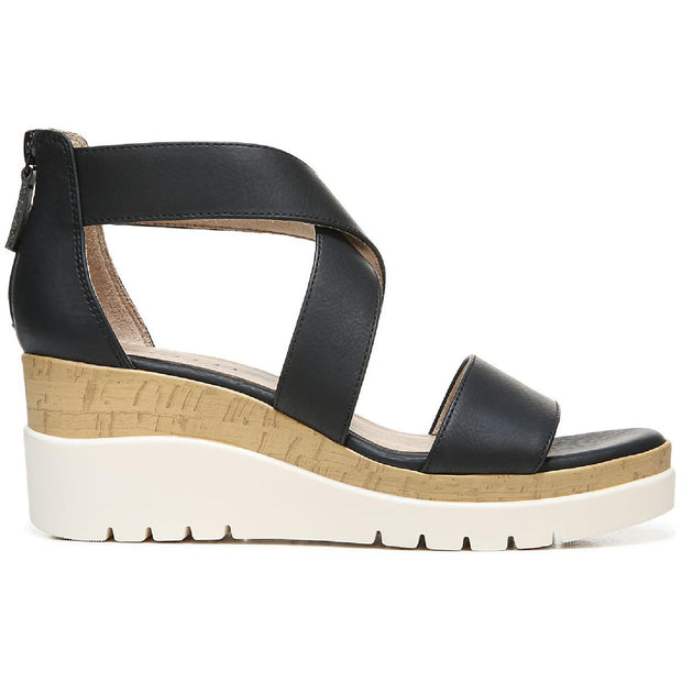 Good Times Womens Zipper Comfort Wedge Sandals