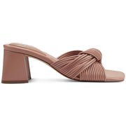 Cherrie Womens Leather Peep-Toe Slide Sandals