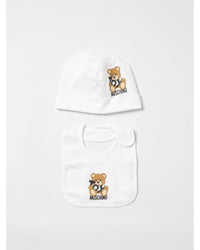 Moschino Baby Hat Bib Set Teddy Bear Kids White Blanket Sets