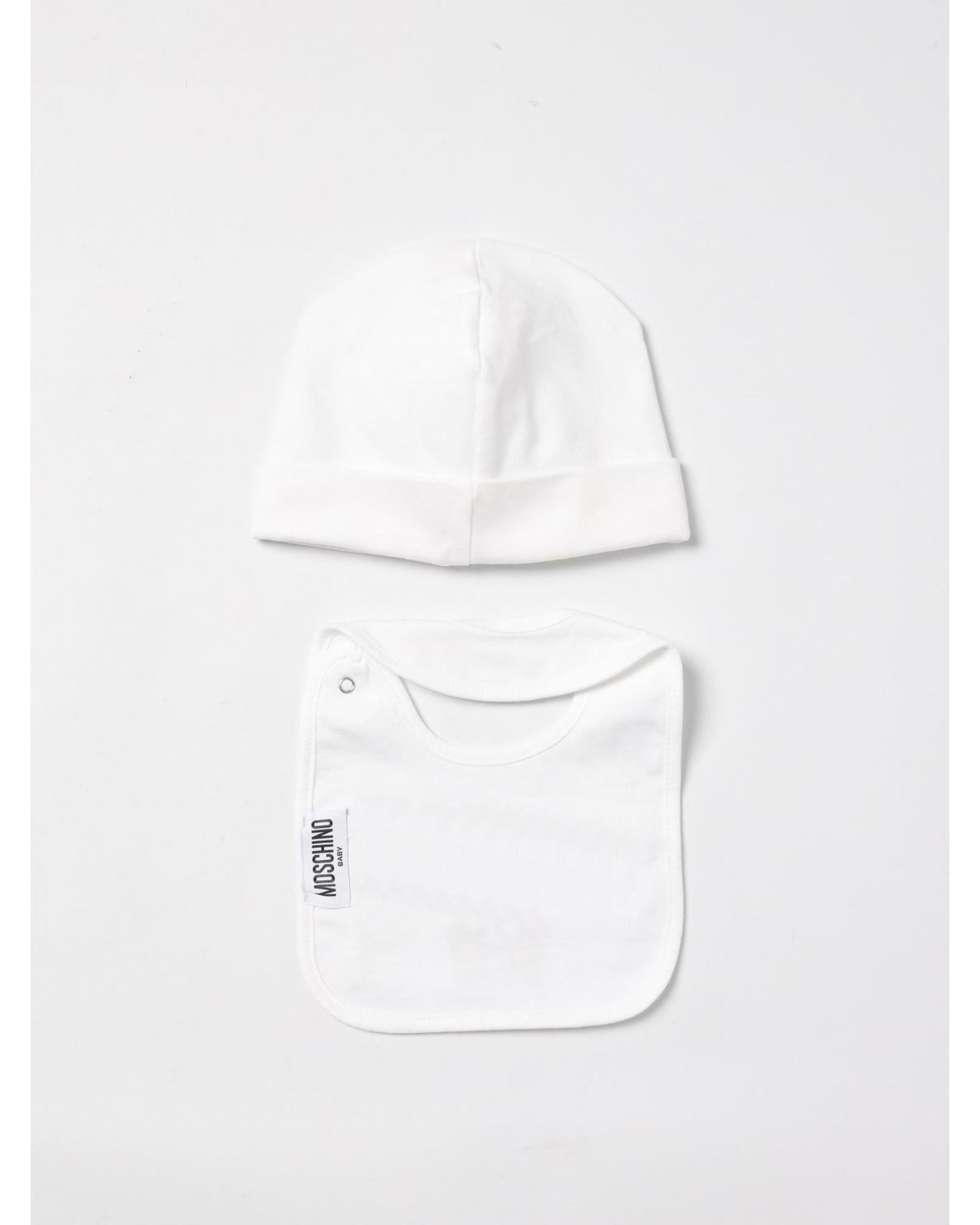 Moschino Baby Hat Bib Set Teddy Bear Kids White Blanket Sets