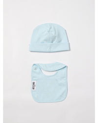 Moschino Baby Teddy Bear Hat Bib Set Kids Sky Blue Blanket Sets