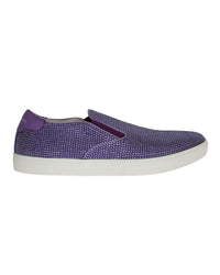 Dolce & Gabbana Strass Fashion Sneakers with Robust Rubber Soles 44 Purple