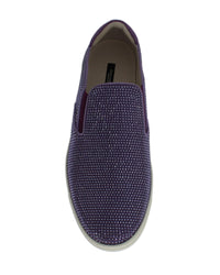 Dolce & Gabbana Strass Fashion Sneakers with Robust Rubber Soles