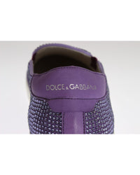 Dolce & Gabbana Strass Fashion Sneakers with Robust Rubber Soles