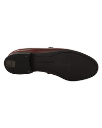 Dolce & Gabbana Burgundy Leather Loafers for Men