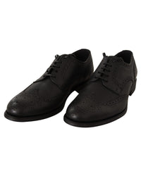 Dolce & Gabbana Mens Black Leather Brogue Oxford Shoes