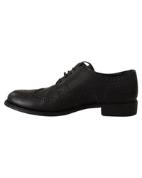Dolce & Gabbana Mens Black Leather Brogue Oxford Shoes