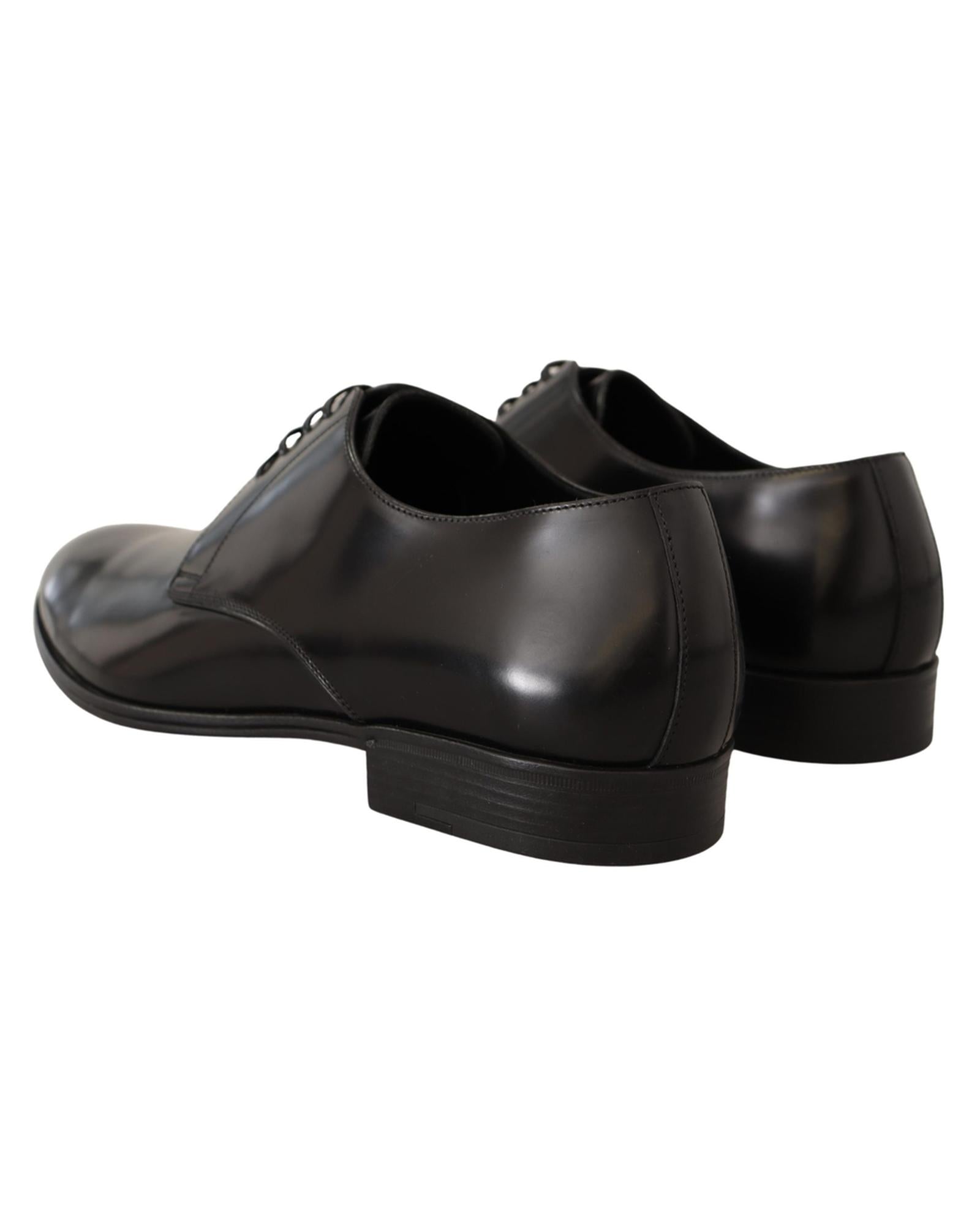 Dolce & Gabbana  Men's Black Leather Lace-Up Oxford Shoes