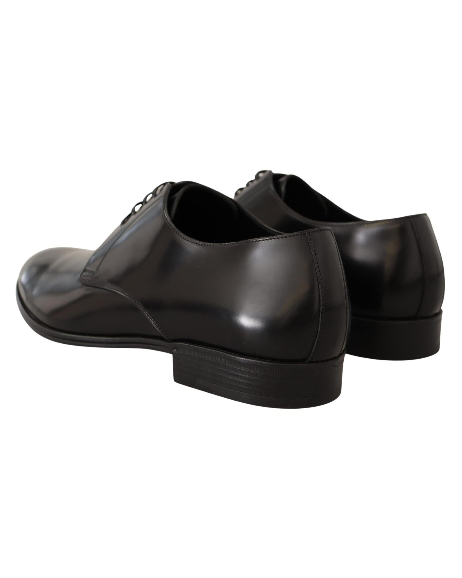 Dolce & Gabbana  Men's Black Leather Lace-Up Oxford Shoes