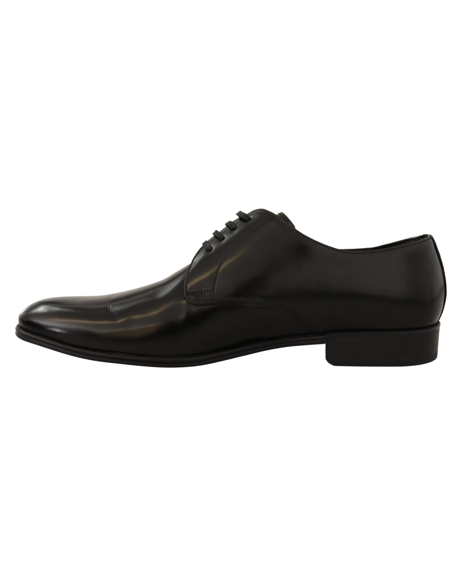 Dolce & Gabbana  Men's Black Leather Lace-Up Oxford Shoes