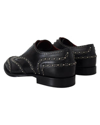 Dolce & Gabbana Studded Leather Oxford Shoes