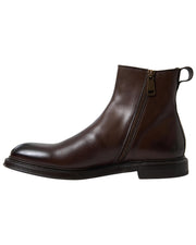 Dolce & Gabbana Leather Chelsea Formal Boots