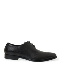 Dolce & Gabbana Men's Black Leather Lace-up Oxford Shoes 10 Black