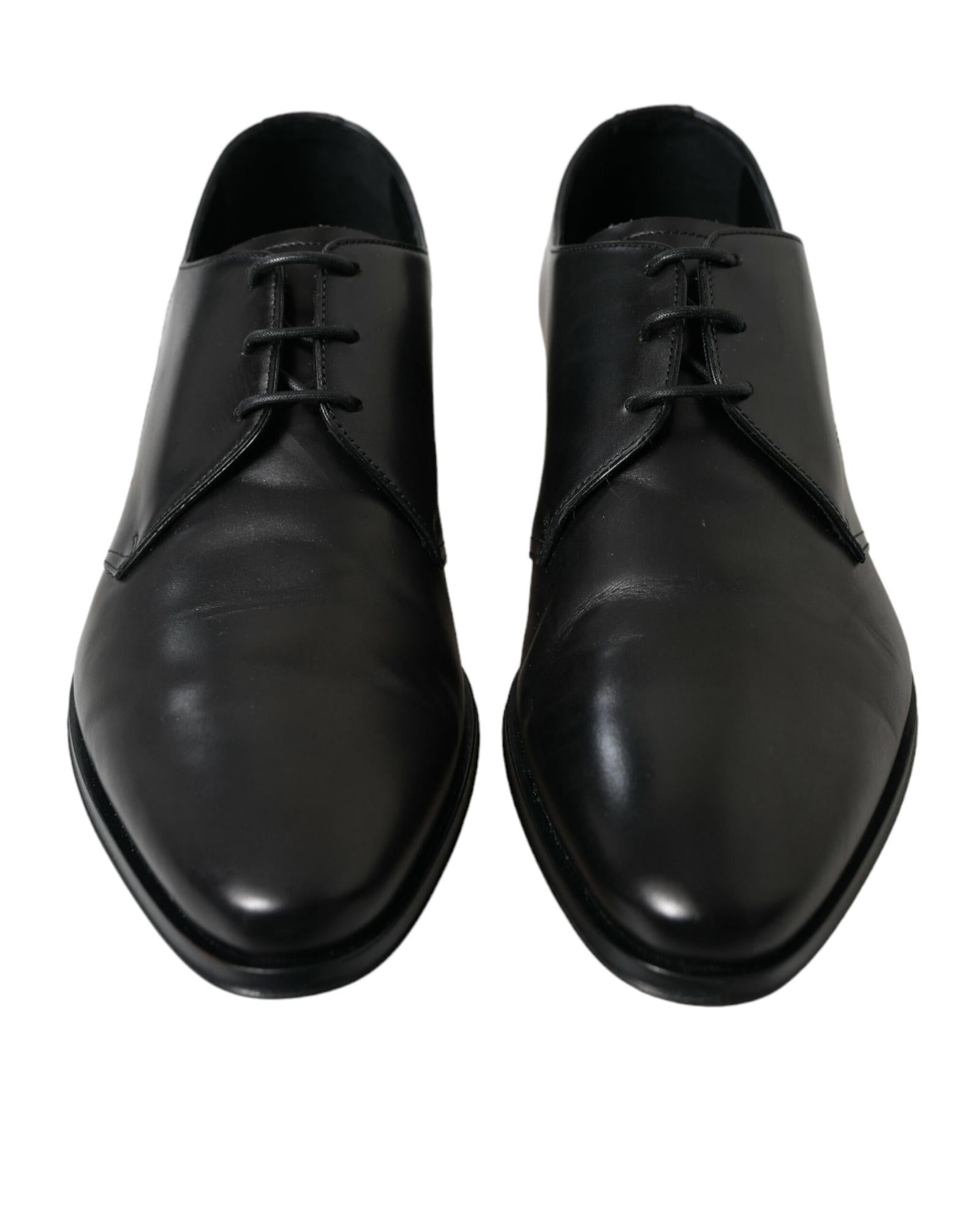 Dolce & Gabbana Men's Black Leather Lace-up Oxford Shoes