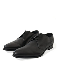 Dolce & Gabbana Men's Black Leather Lace-up Oxford Shoes