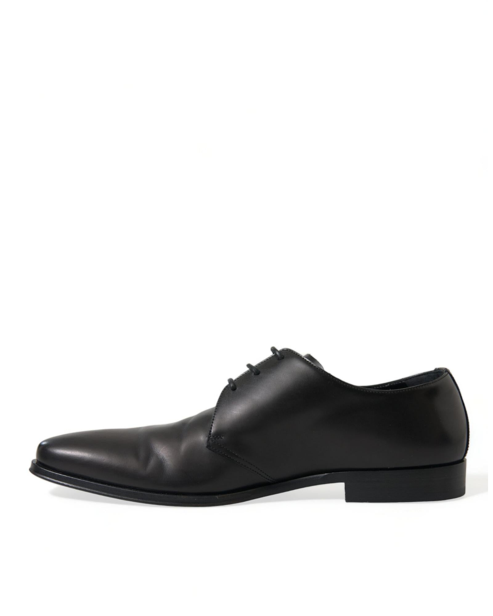 Dolce & Gabbana Men's Black Leather Lace-up Oxford Shoes