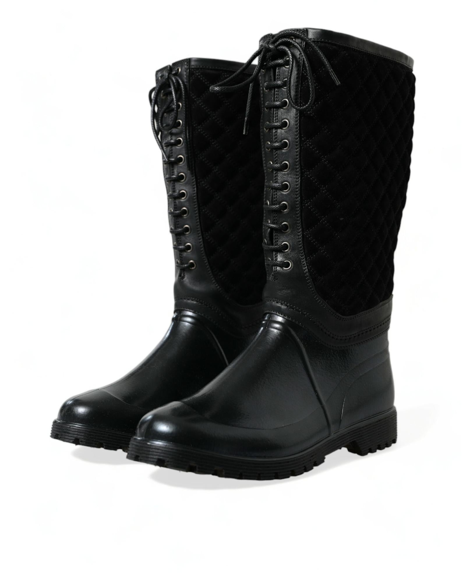 Dolce & Gabbana Lace-up Rain Boots for Women