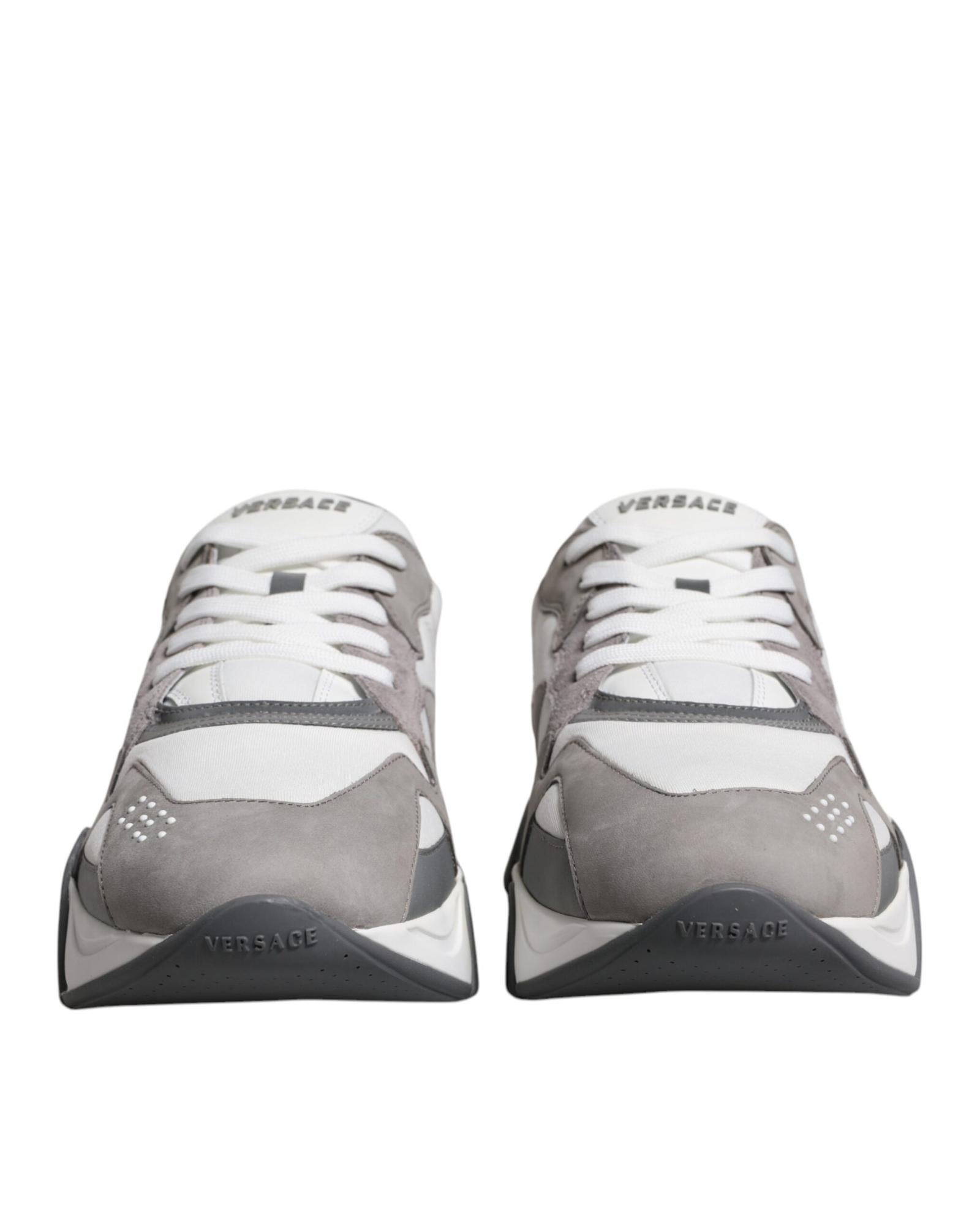 Versace Chain Reaction Sneakers GreyWhite Men Gray
