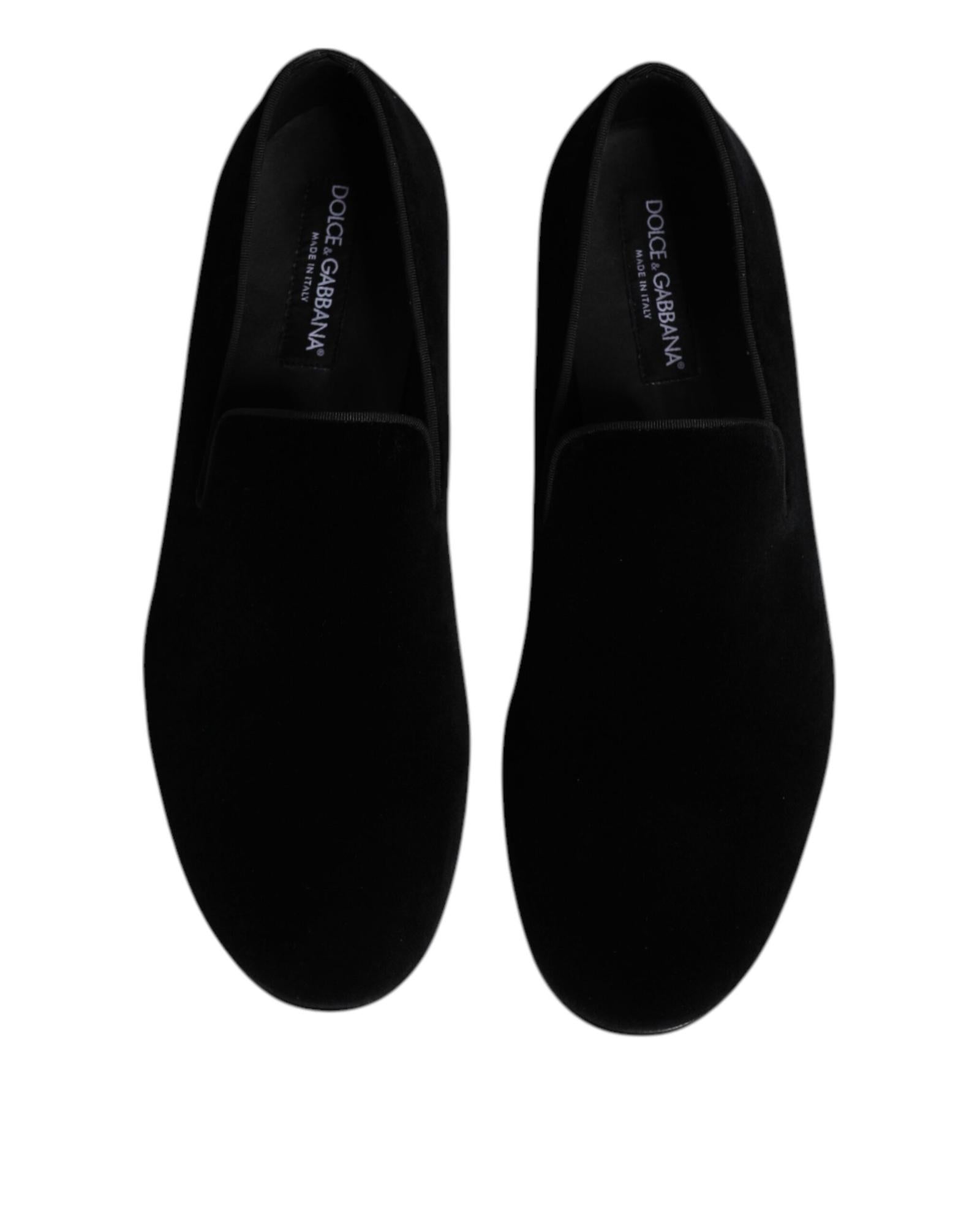 Dolce & Gabbana Velvet Loafer Slipon Men Black