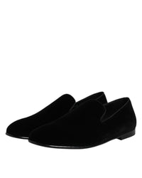 Dolce & Gabbana Velvet Loafer Slipon Men Black