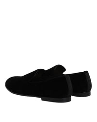 Dolce & Gabbana Velvet Loafer Slipon Men Black