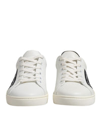Dolce & Gabbana Leather Low Top Sneakers Men Blackwhite