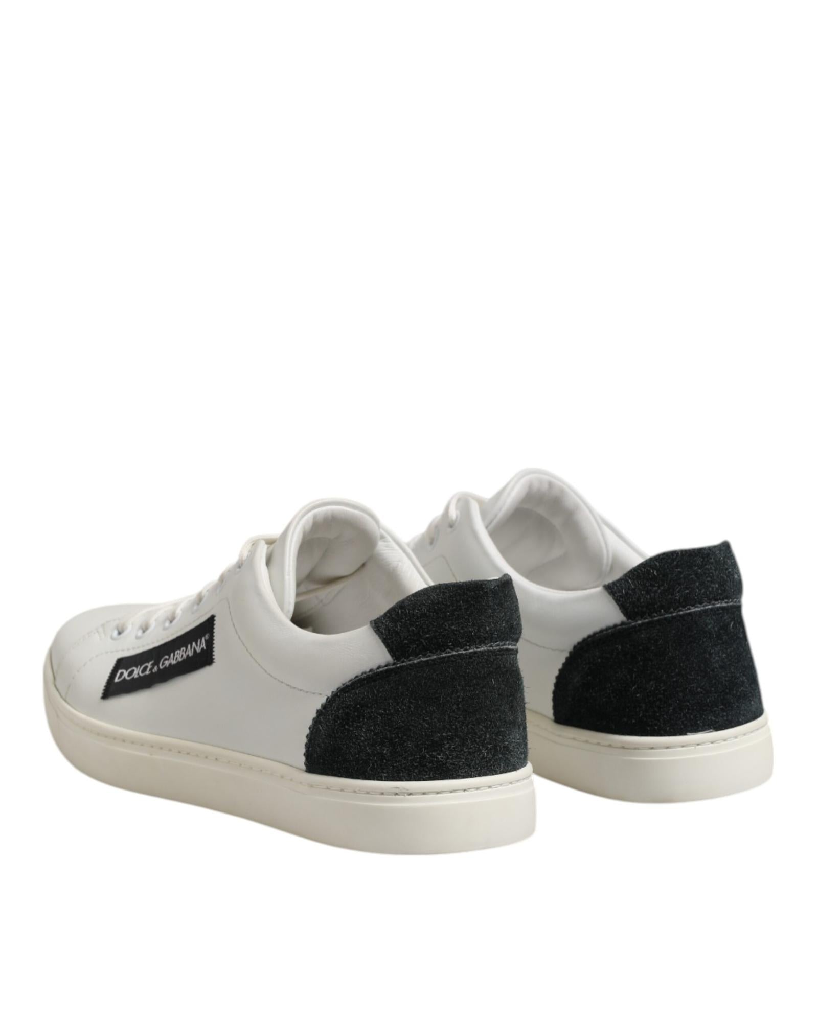 Dolce & Gabbana Leather Low Top Sneakers Men Blackwhite