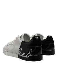 Dolce & Gabbana Portofino Sneakers Logo Detail Men Blackwhite