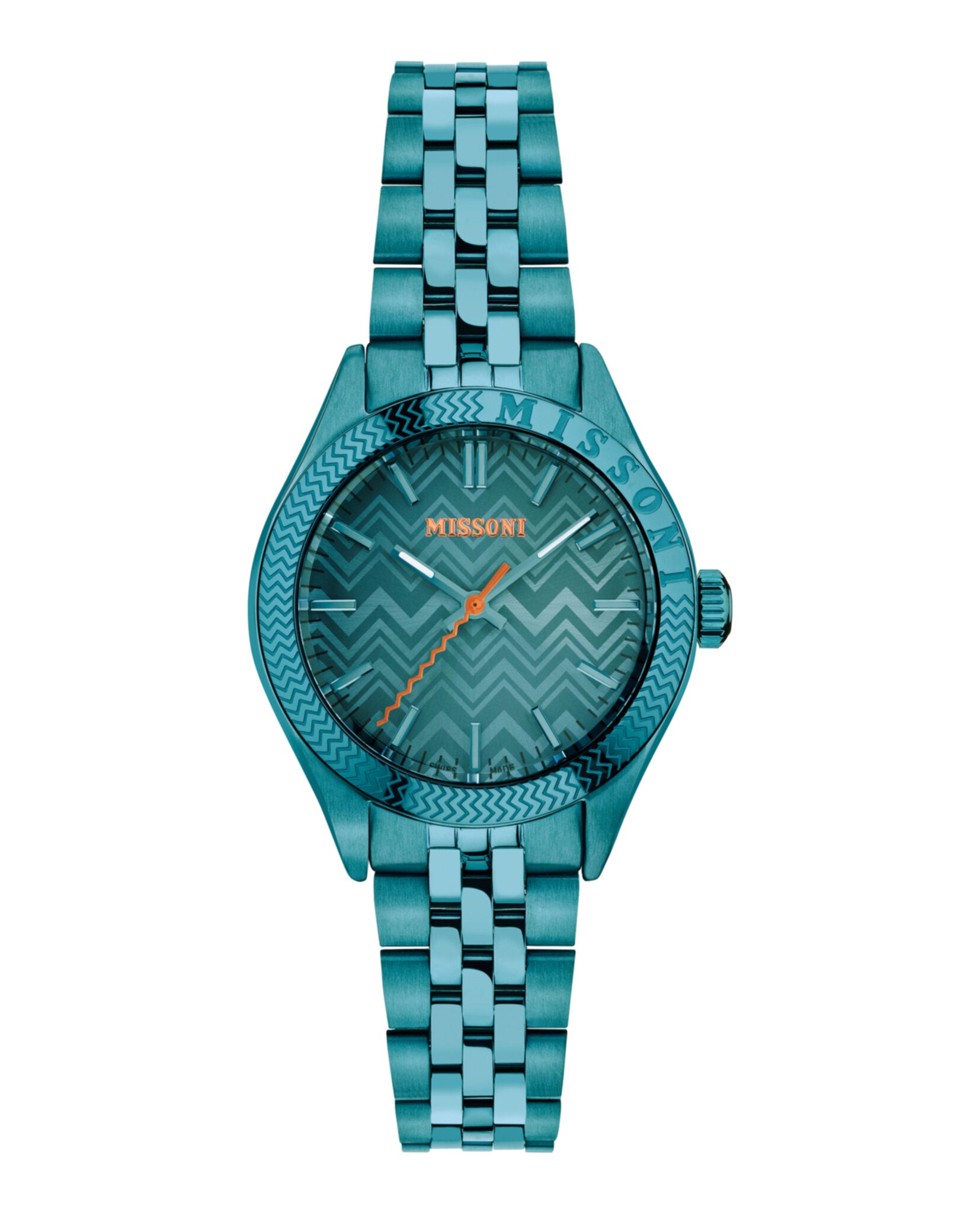 Missoni Womens IP Green 34mm Bracelet Fashion Watch