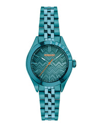 Missoni Womens IP Green 34mm Bracelet Fashion Watch