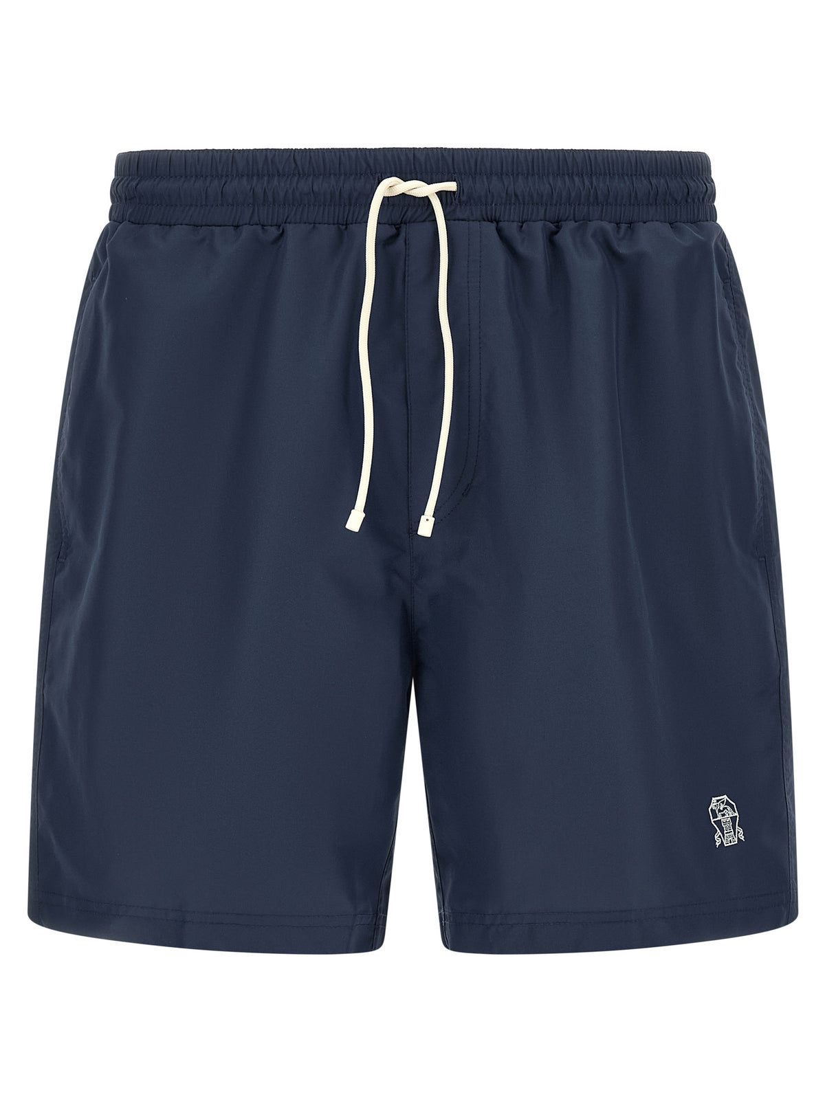 Brunello Cucinelli Men Logo Embroidery Swimsuit