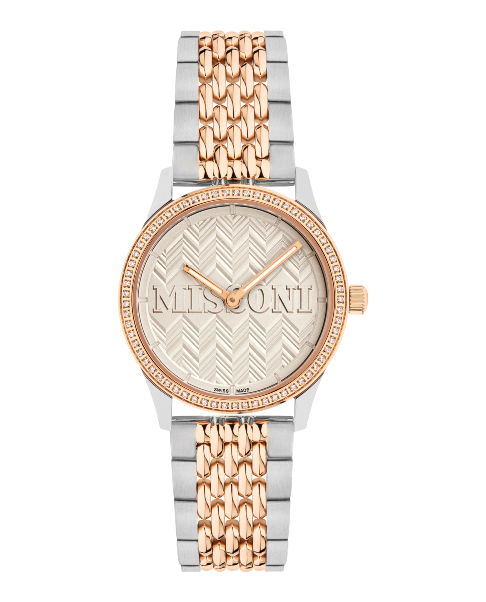Missoni Womens Missoni Zigzag Lover Two Tone 34mm Bracelet Fashion Watch