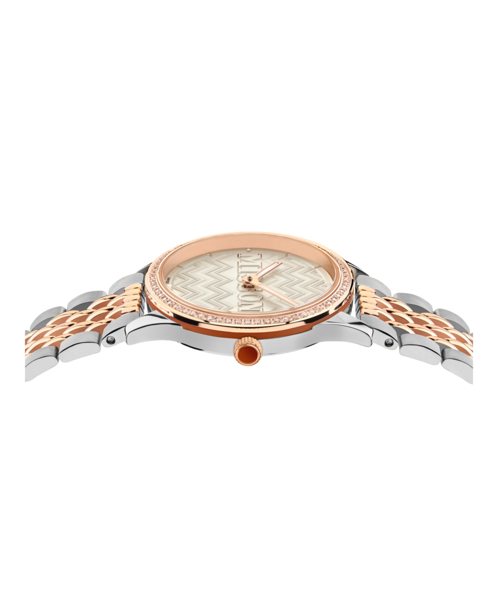 Missoni Womens Missoni Zigzag Lover Two Tone 34mm Bracelet Fashion Watch