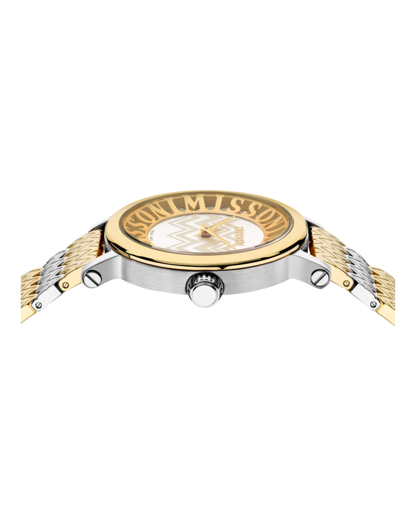 Missoni Womens Missoni Melrose Two Tone 36mm Bracelet Fashion Watch