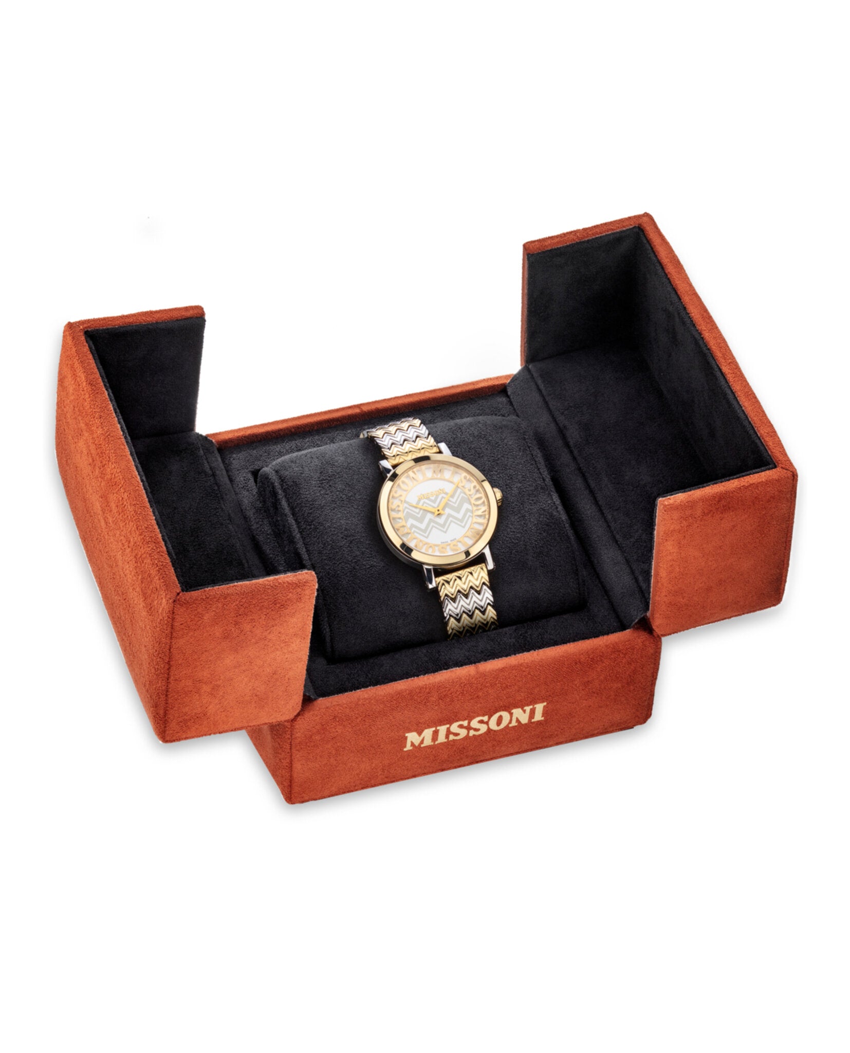 Missoni Womens Missoni Melrose Two Tone 36mm Bracelet Fashion Watch