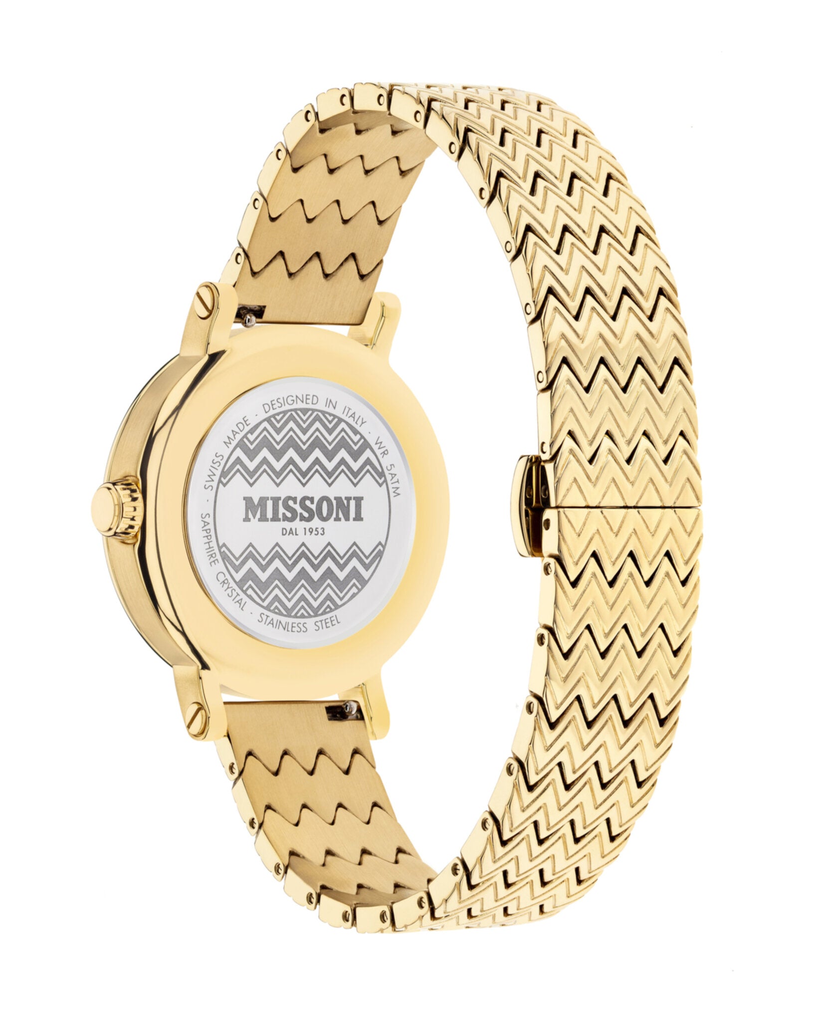 Missoni Womens Missoni Melrose IP Yellow Gold 36mm Bracelet Fashion Watch