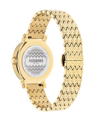 Missoni Womens Missoni Melrose IP Yellow Gold 36mm Bracelet Fashion Watch