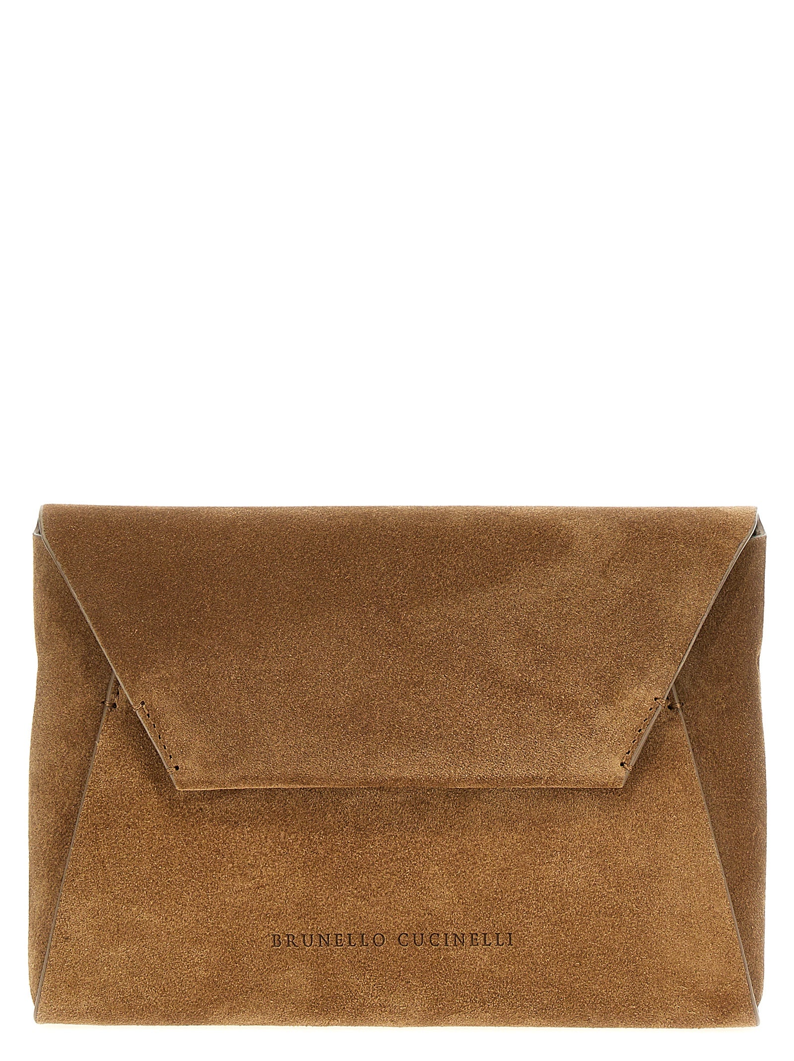 BRUNELLO CUCINELLI Brunello Cucinelli Women Monile Suede Clutch Bag
