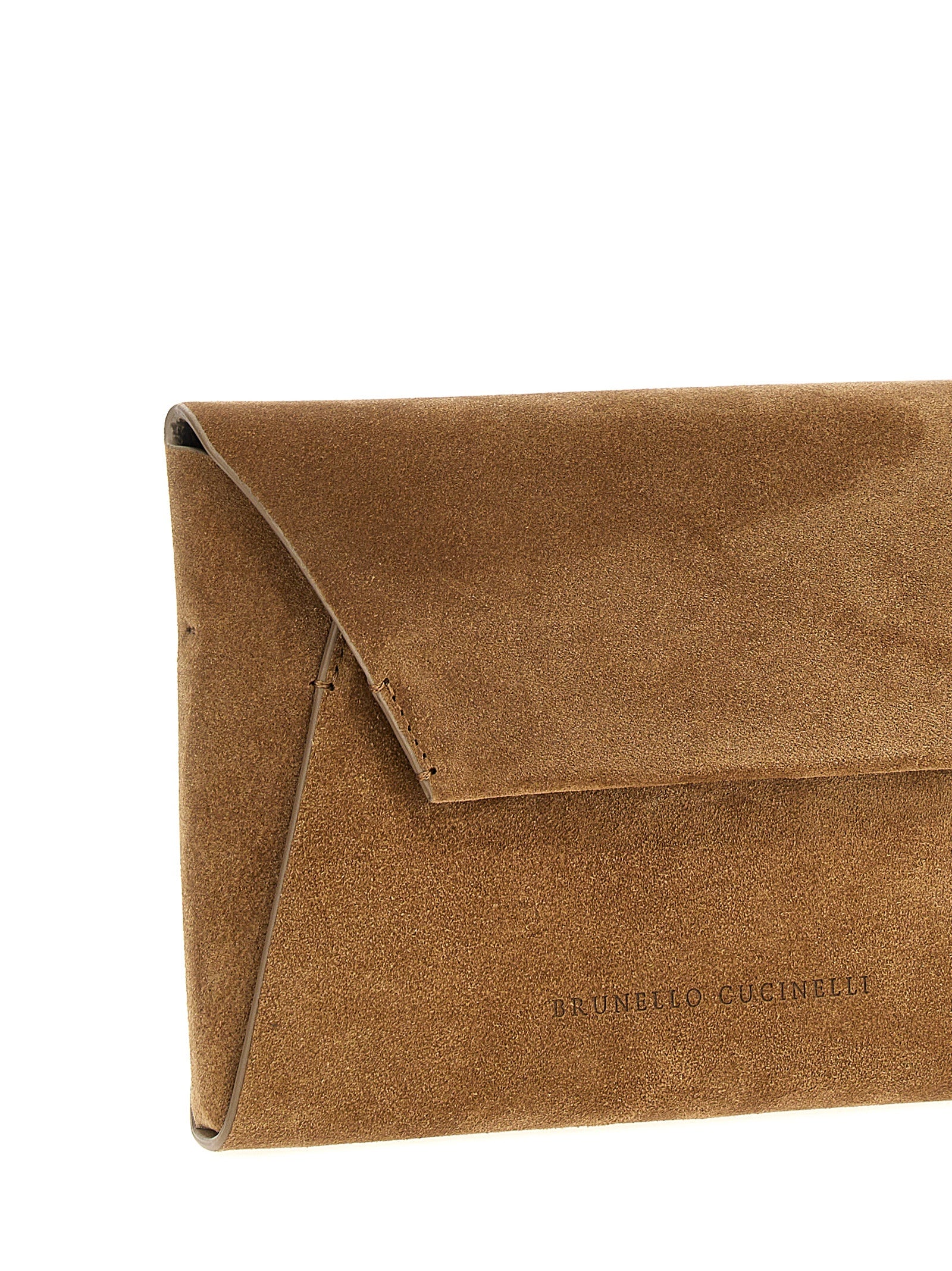 BRUNELLO CUCINELLI Brunello Cucinelli Women Monile Suede Clutch Bag
