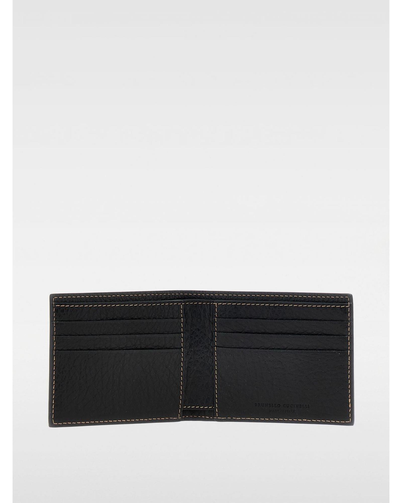 Brunello Cucinelli Leather Wallet Men Black
