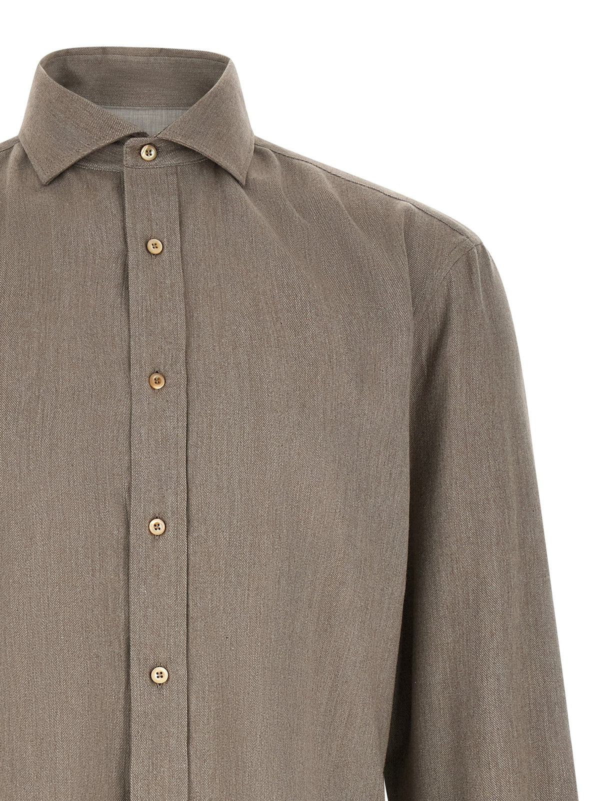 BRUNELLO CUCINELLI Brunello Cucinelli Men Herringbone Shirt