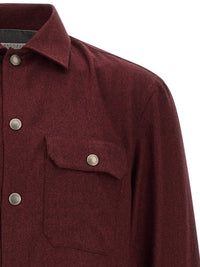 Brunello Cucinelli Men Flannel Overshirt