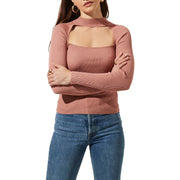 Womens Long Sleeves Ribbed Pullover Top